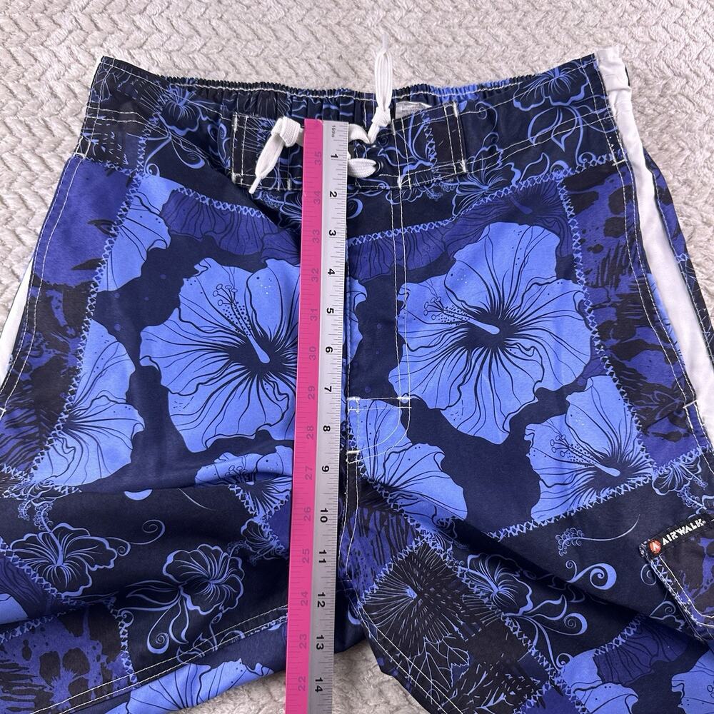 AIRWALK Men’s Size Small SWIM TRUNKS BOARD SHORTS Blue Floral Mesh Lining‎ - Picture 4 of 14